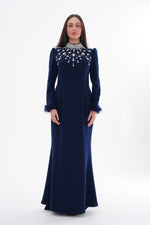 T&Y Glorious Dress Navy Blue