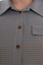 SR Side Button Long Shirt Blue