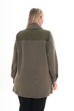 F&G Quiled Detailed Cape Khaki