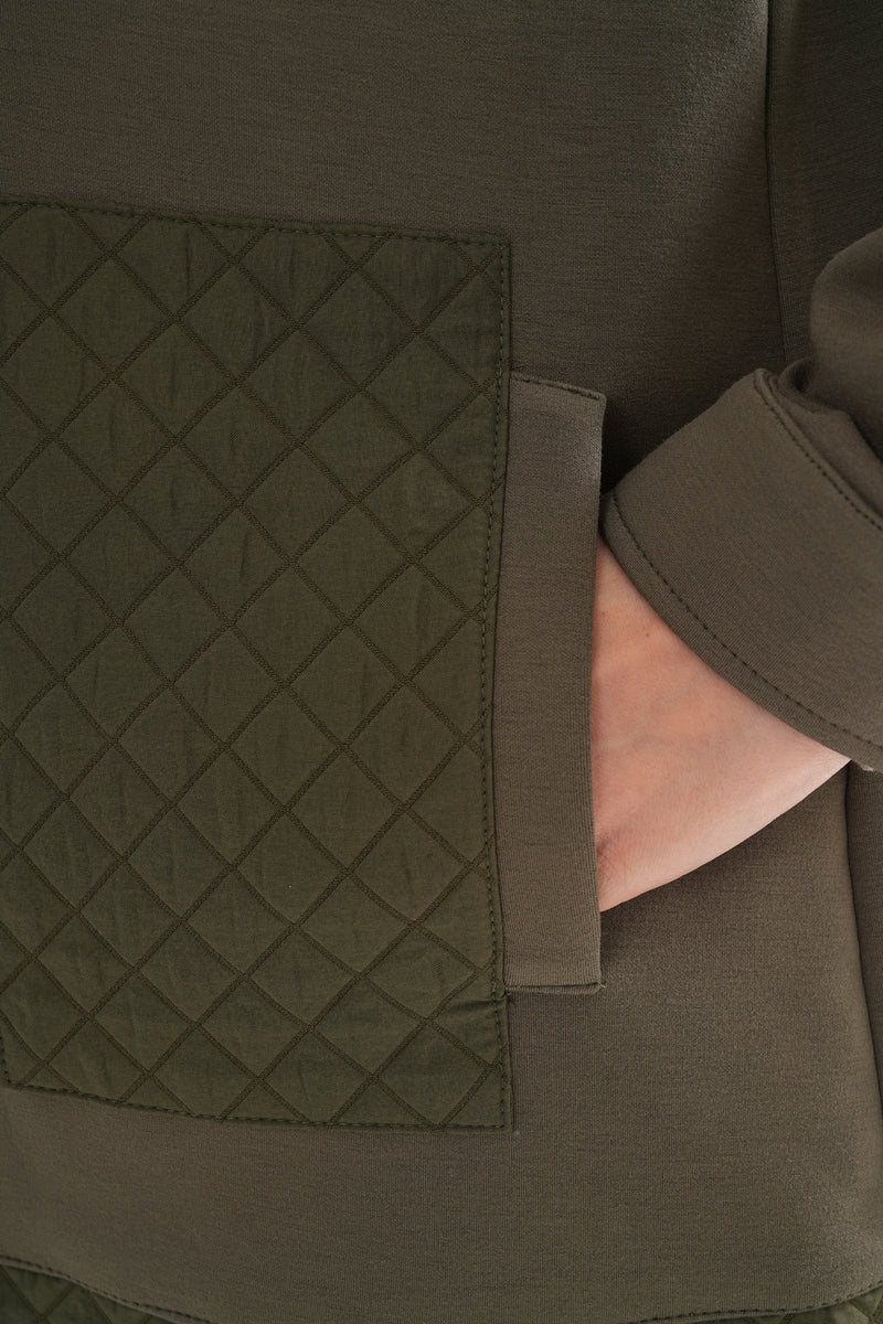 F&G Quiled Detailed Cape Khaki