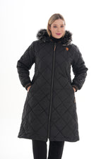 ECNR Plus Size Coat Black