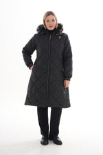 ECNR Plus Size Coat Black