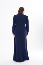 T&Y Rose Plus Size Dress Navy Blue