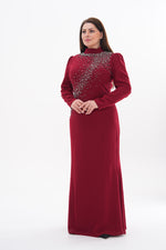 T&Y Harem Dress Burgundy