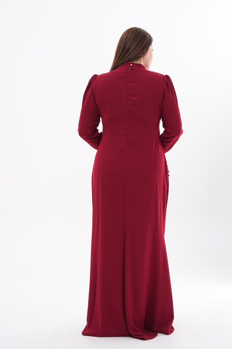 T&Y Harem Dress Burgundy