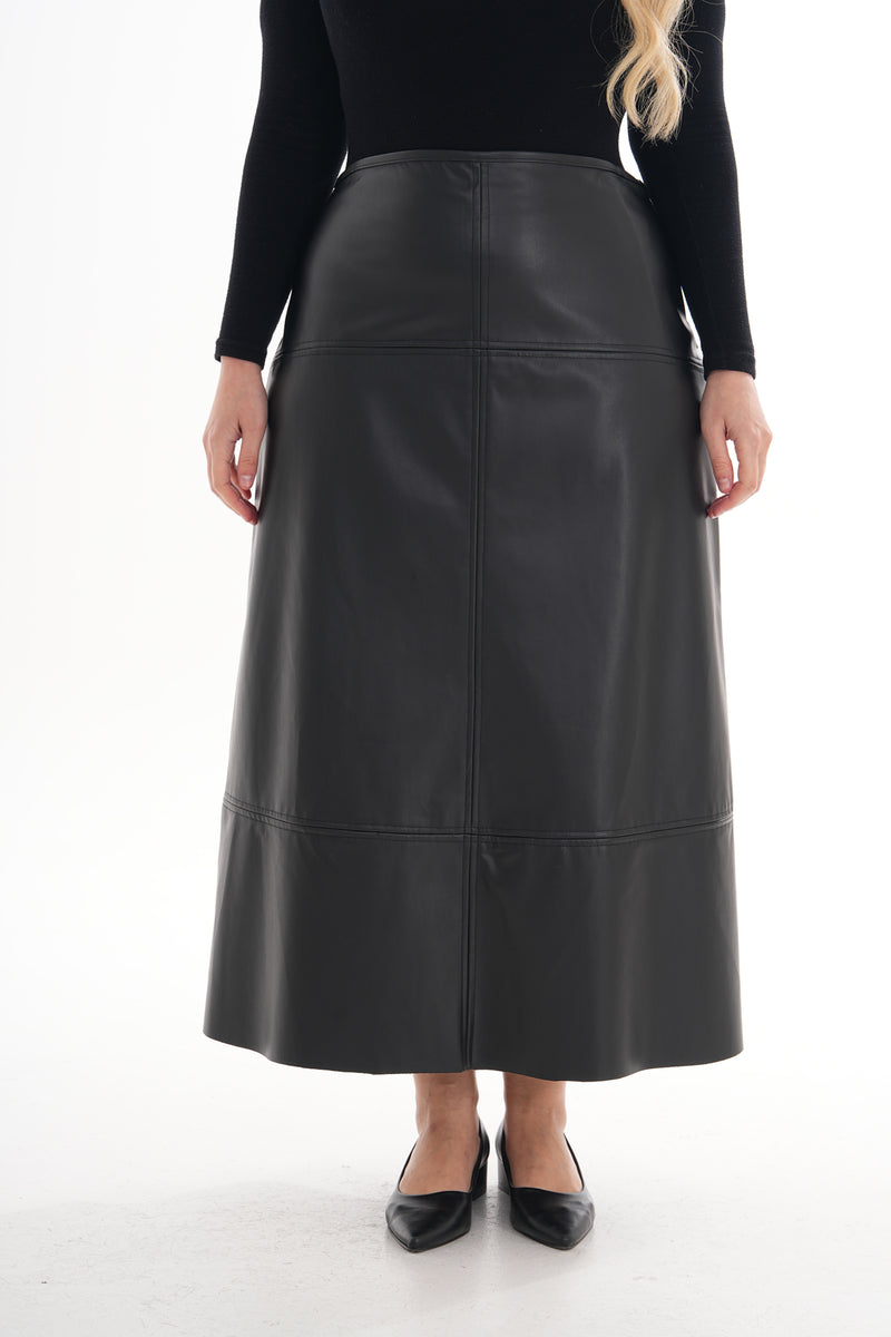 DL Leather Skirt Black