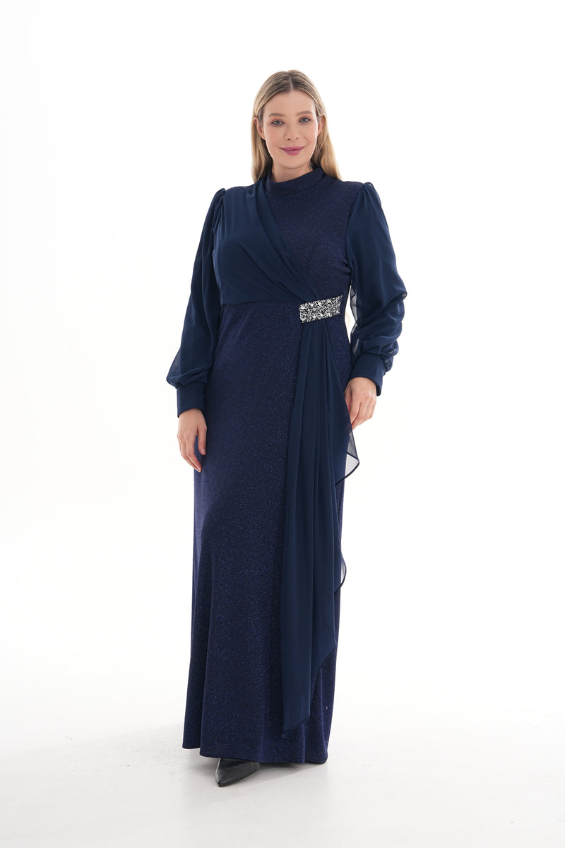 T&N Helina Dress Navy Blue