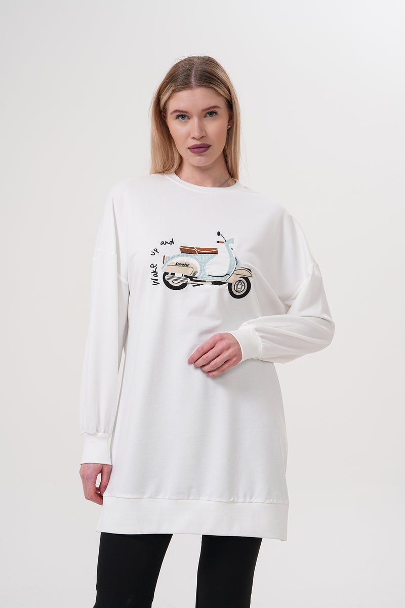 PN Motorcycle Sweatshirt Ecru