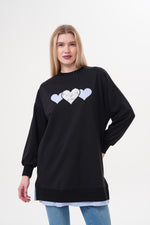 PN Heart Sweatshirt Black