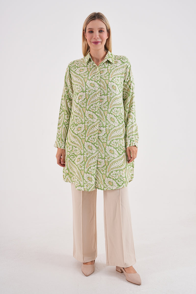 PLL 202A Plus Size Tunic Light Green