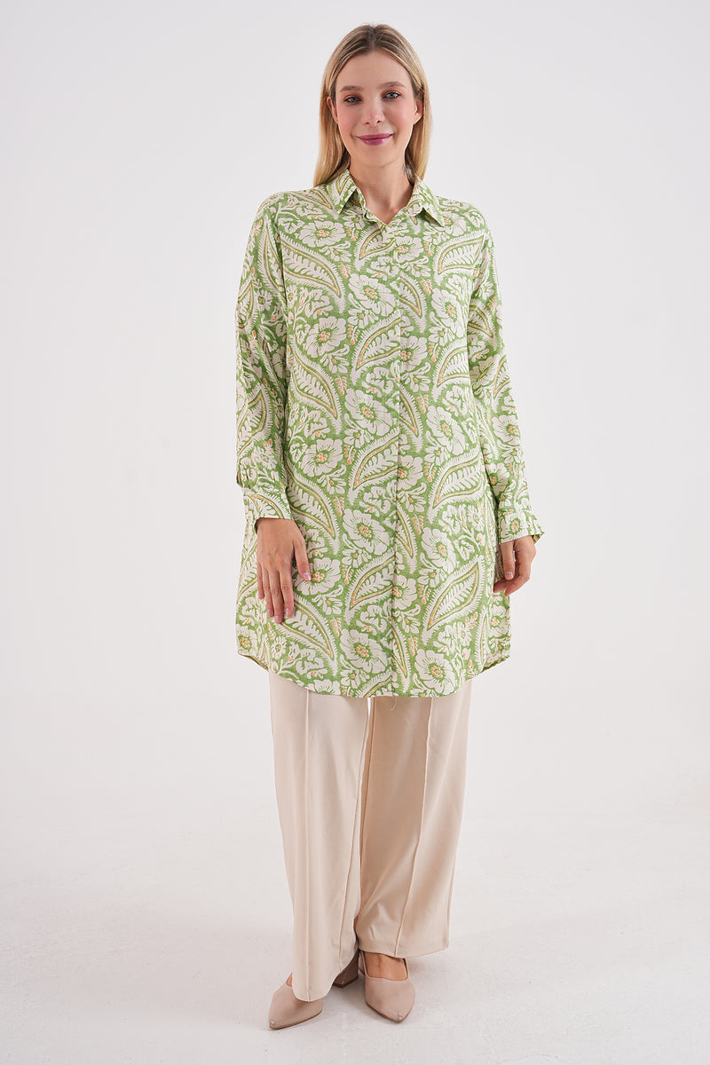 PLL 202A Plus Size Tunic Light Green