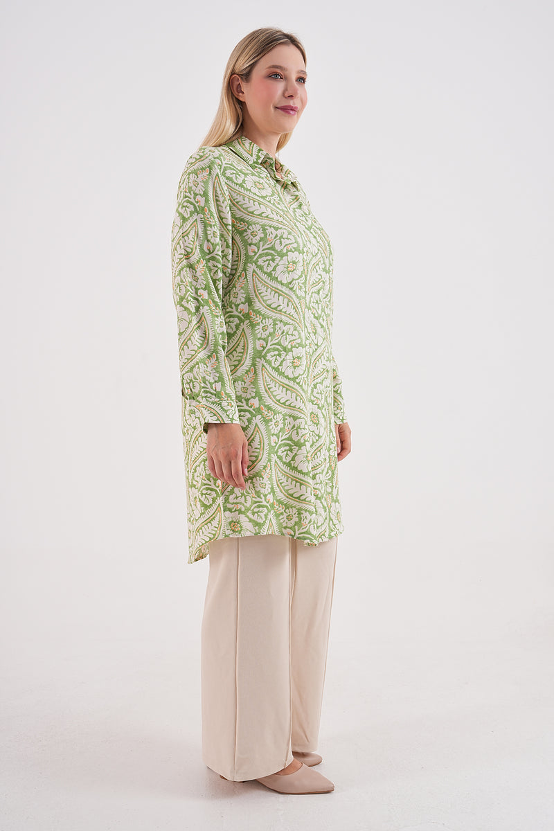PLL 202A Plus Size Tunic Light Green