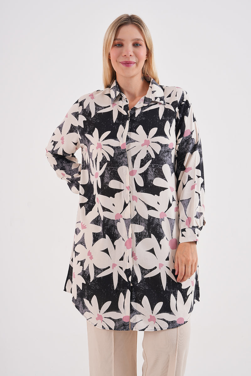 PL 202A Plus Size Tunic Black