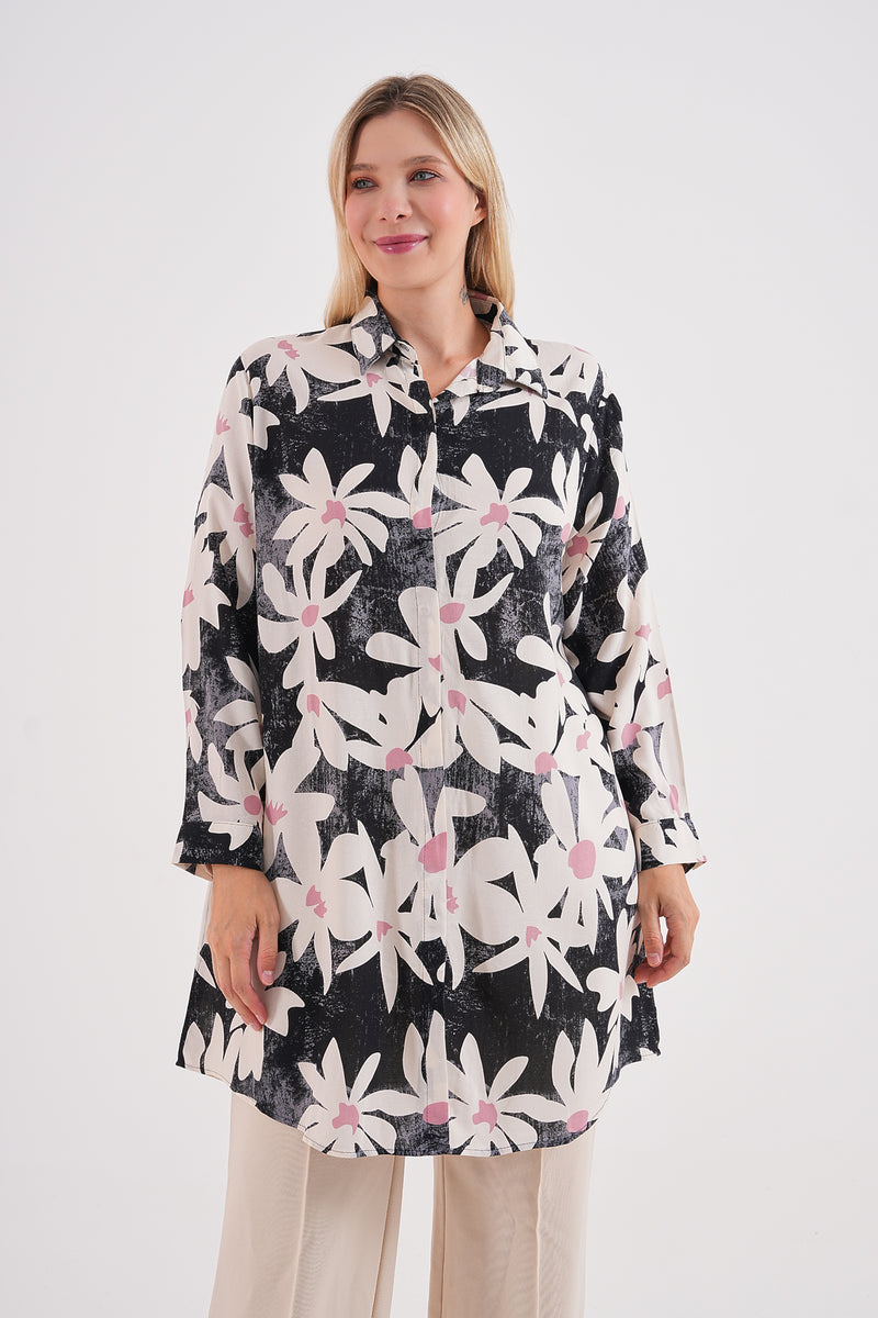 PL 202A Plus Size Tunic Black
