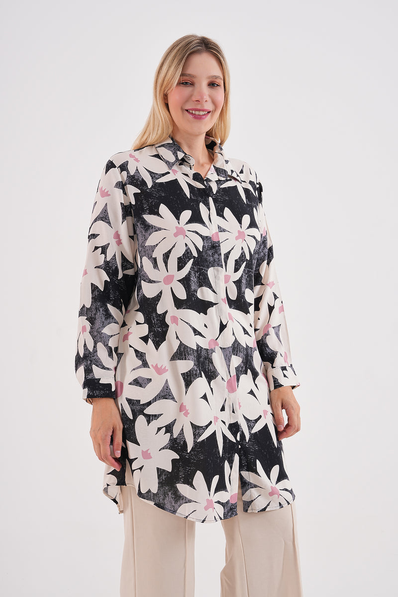 PL 202A Plus Size Tunic Black