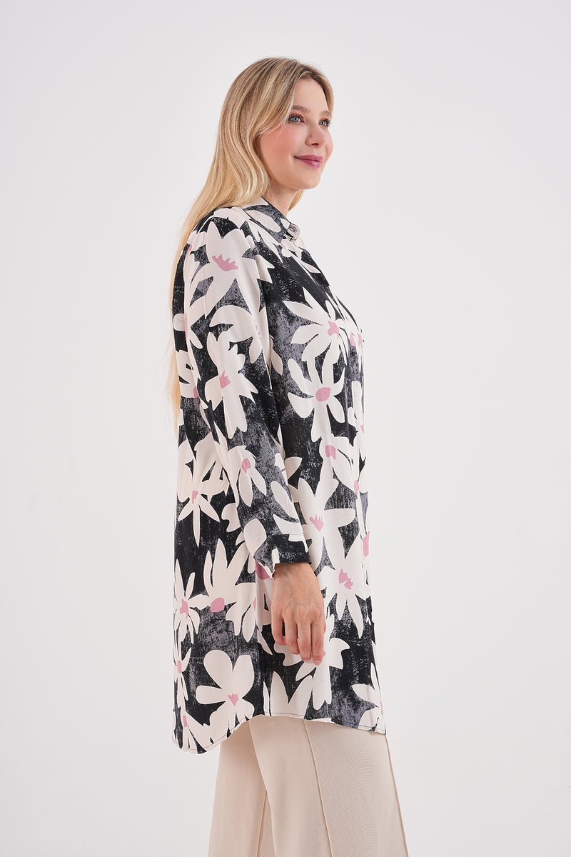 PL 202A Plus Size Tunic Black