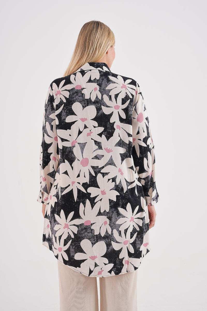 PL 202A Plus Size Tunic Black