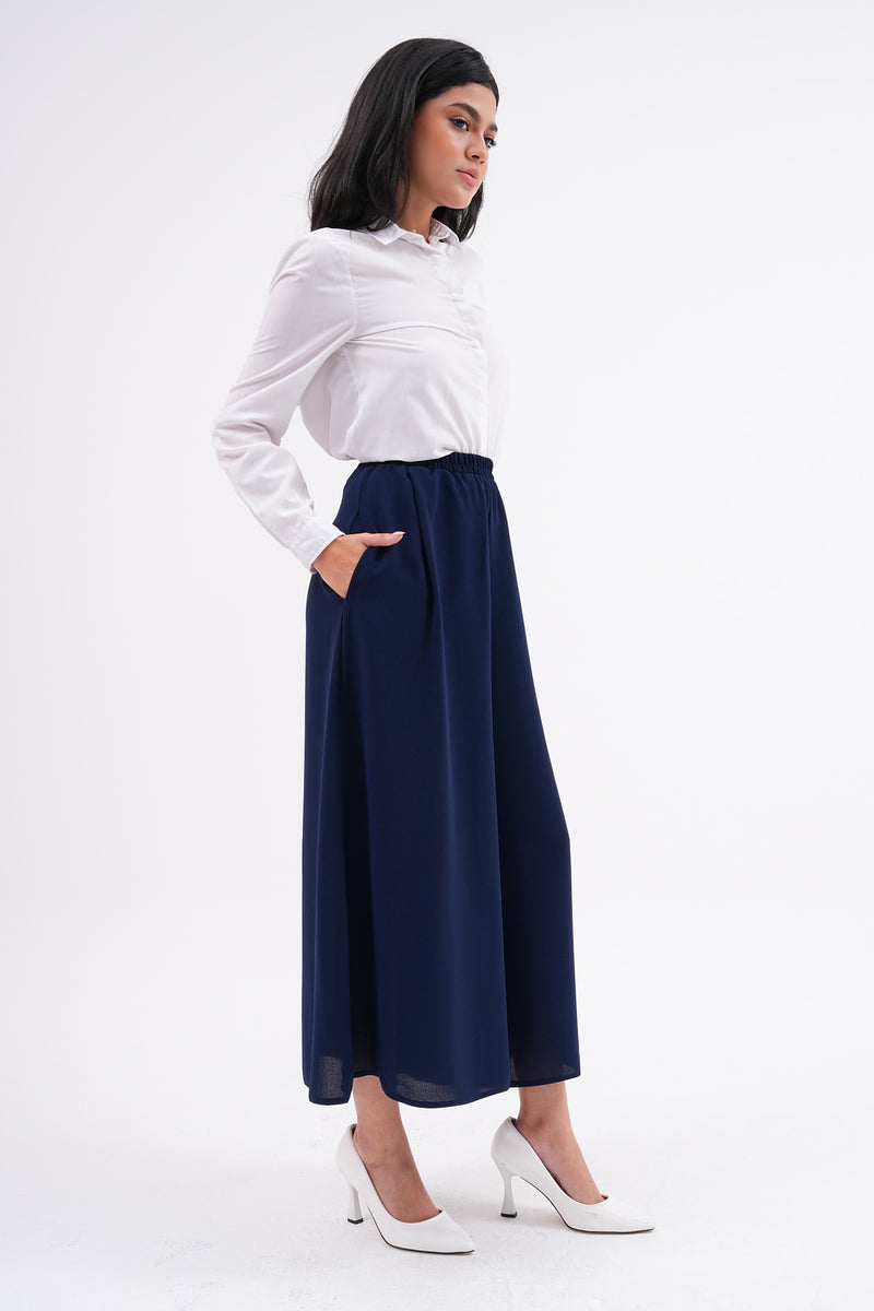 MRW Skirt Pants Navy Blue