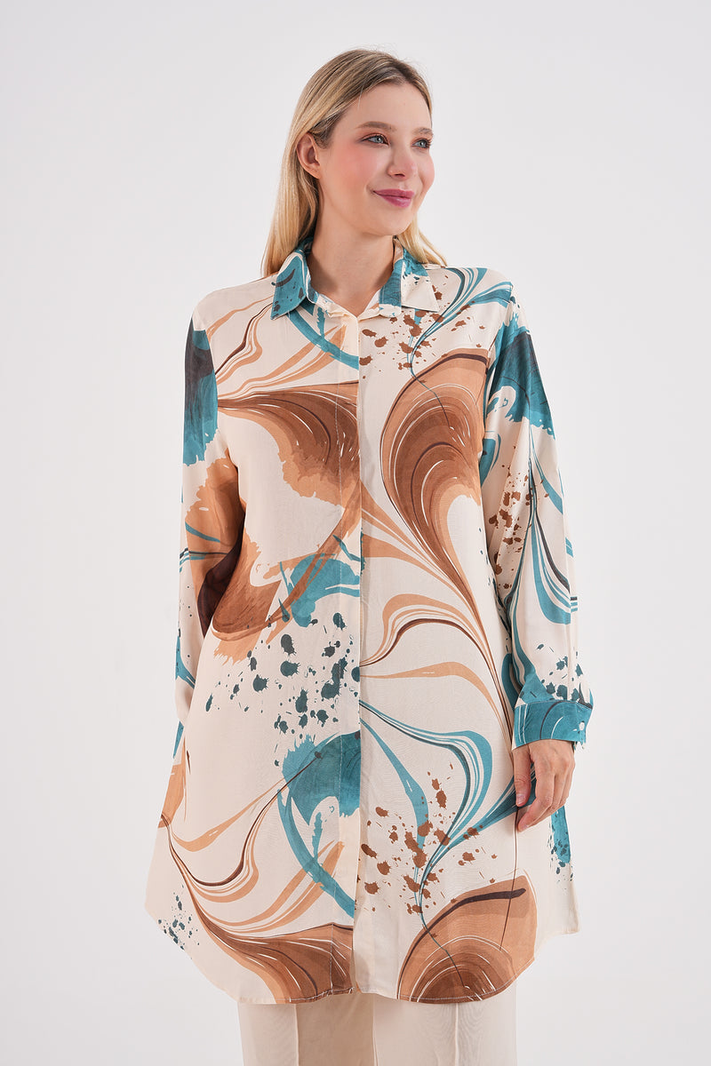 PL 202A Plus Size Tunic Indigo