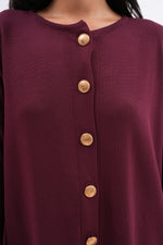 MRW Button Down Cardigan Burgundy