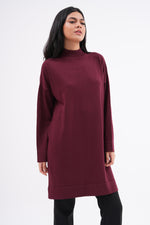 MRW Half Turtleneck Tunic Burgundy