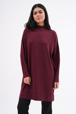 MRW Half Turtleneck Tunic Burgundy