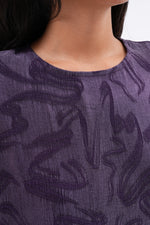 A&W Printed Top Qupra Set Purple