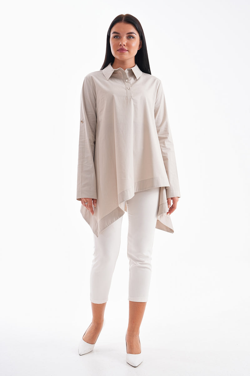 P&F Short Pop Tunic Stone