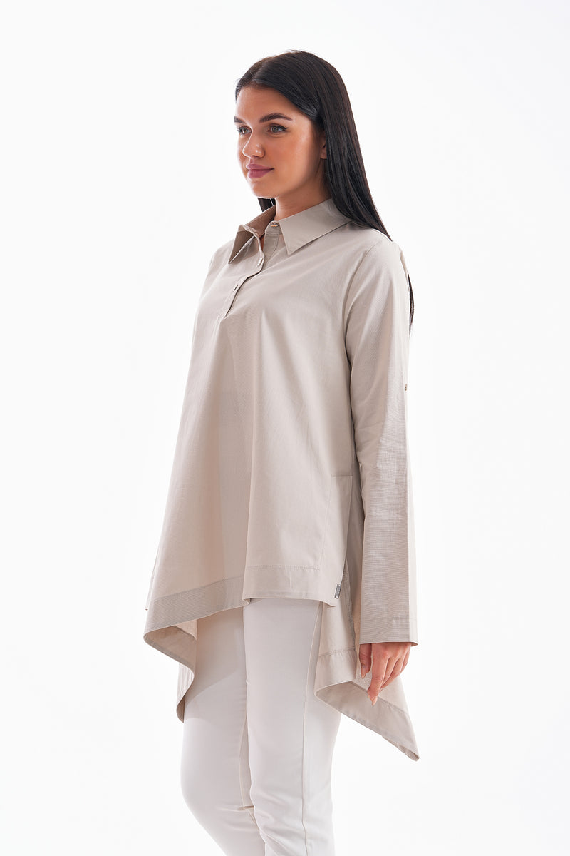 P&F Short Pop Tunic Stone