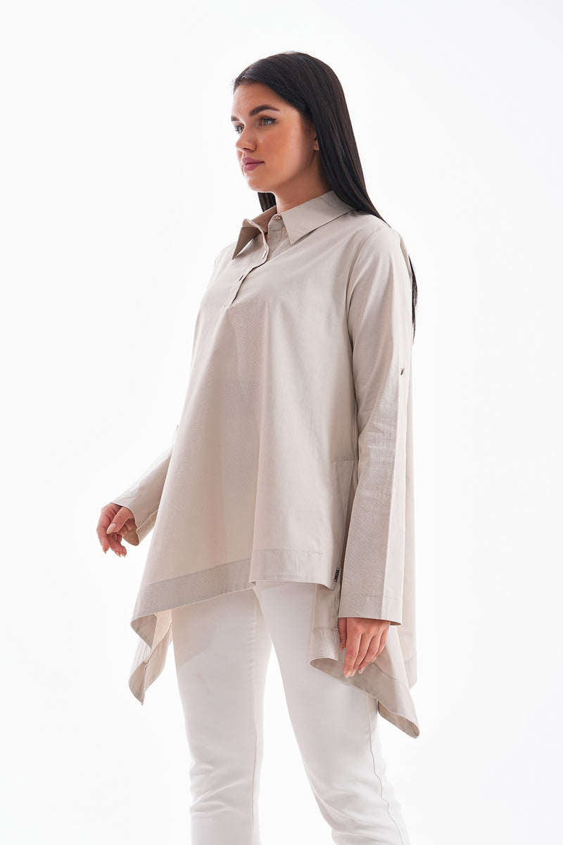 P&F Short Pop Tunic Stone