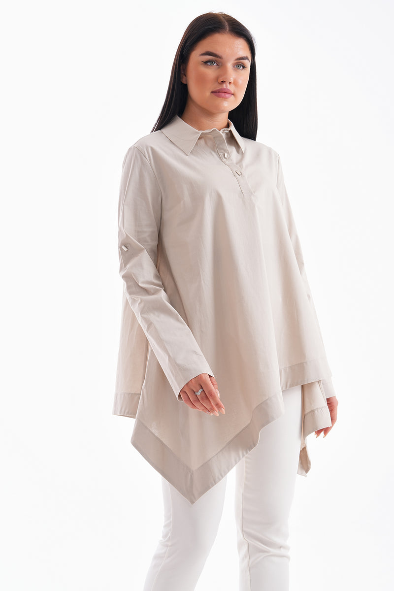 P&F Short Pop Tunic Stone