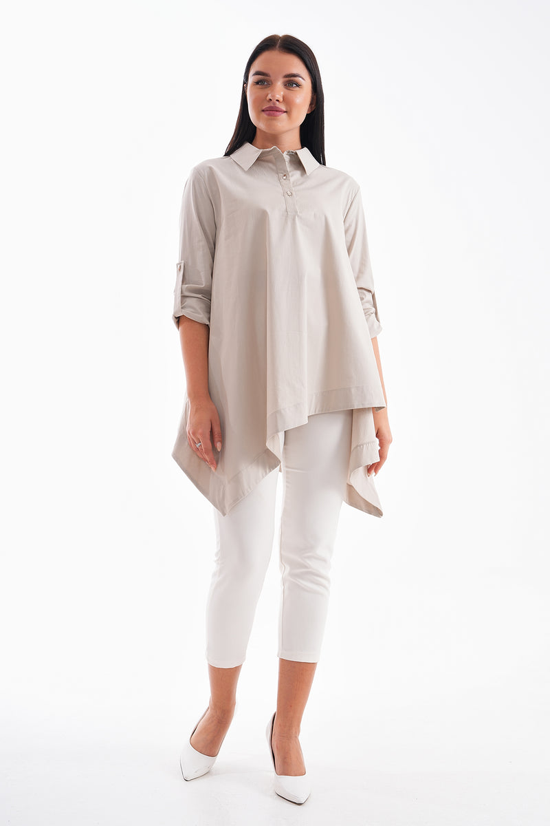 P&F Short Pop Tunic Stone