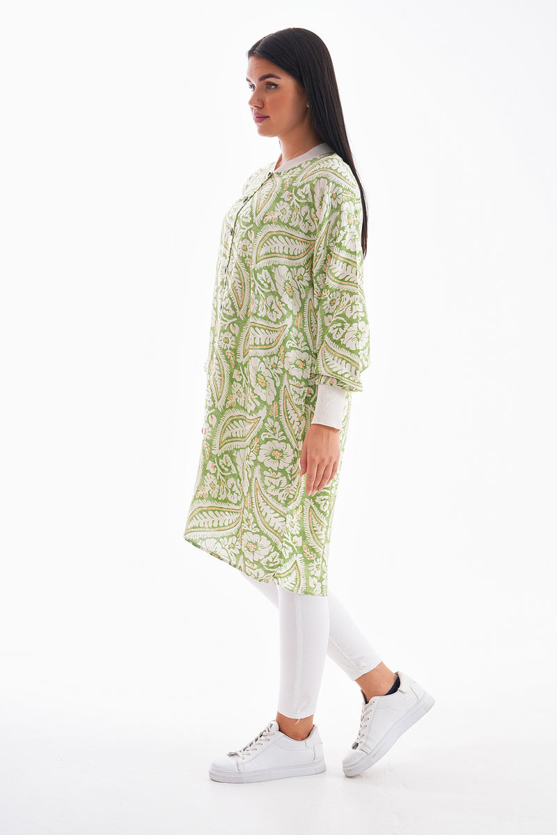 PL 110 Viscose Tunic Light Green