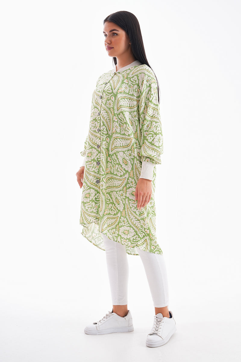 PL 110 Viscose Tunic Light Green