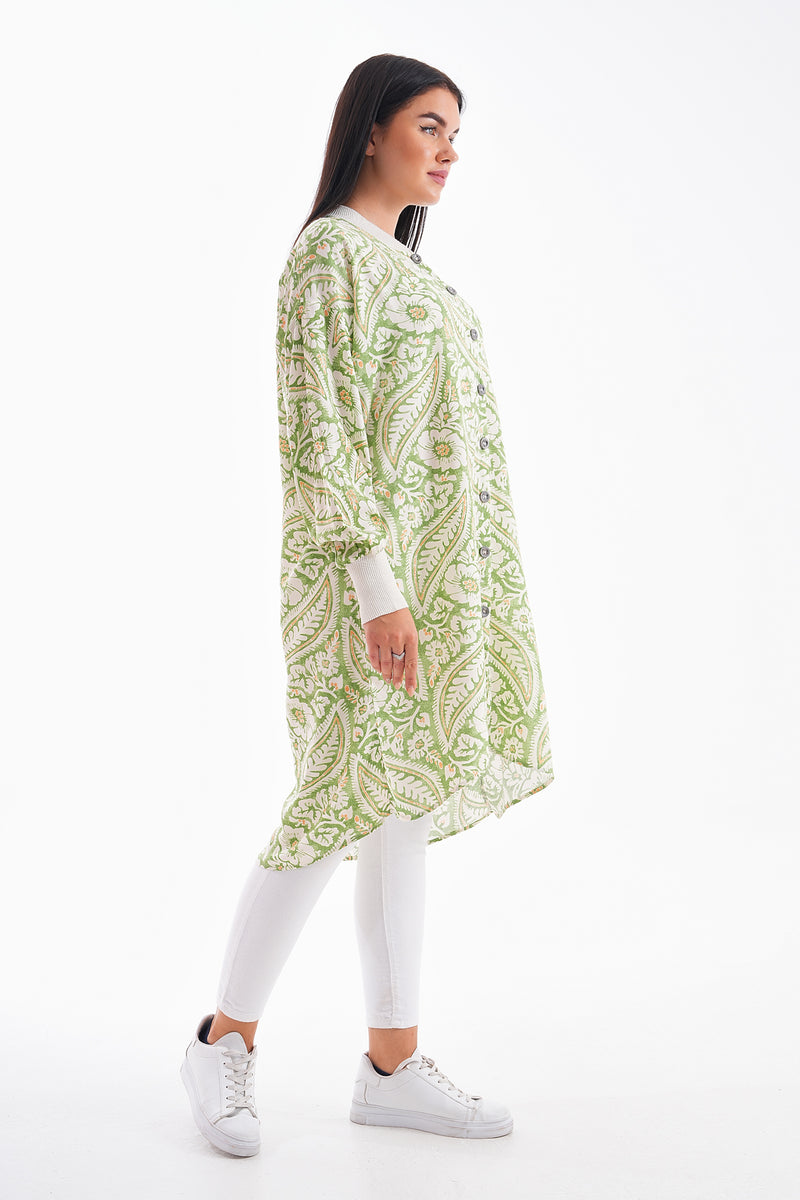 PL 110 Viscose Tunic Light Green