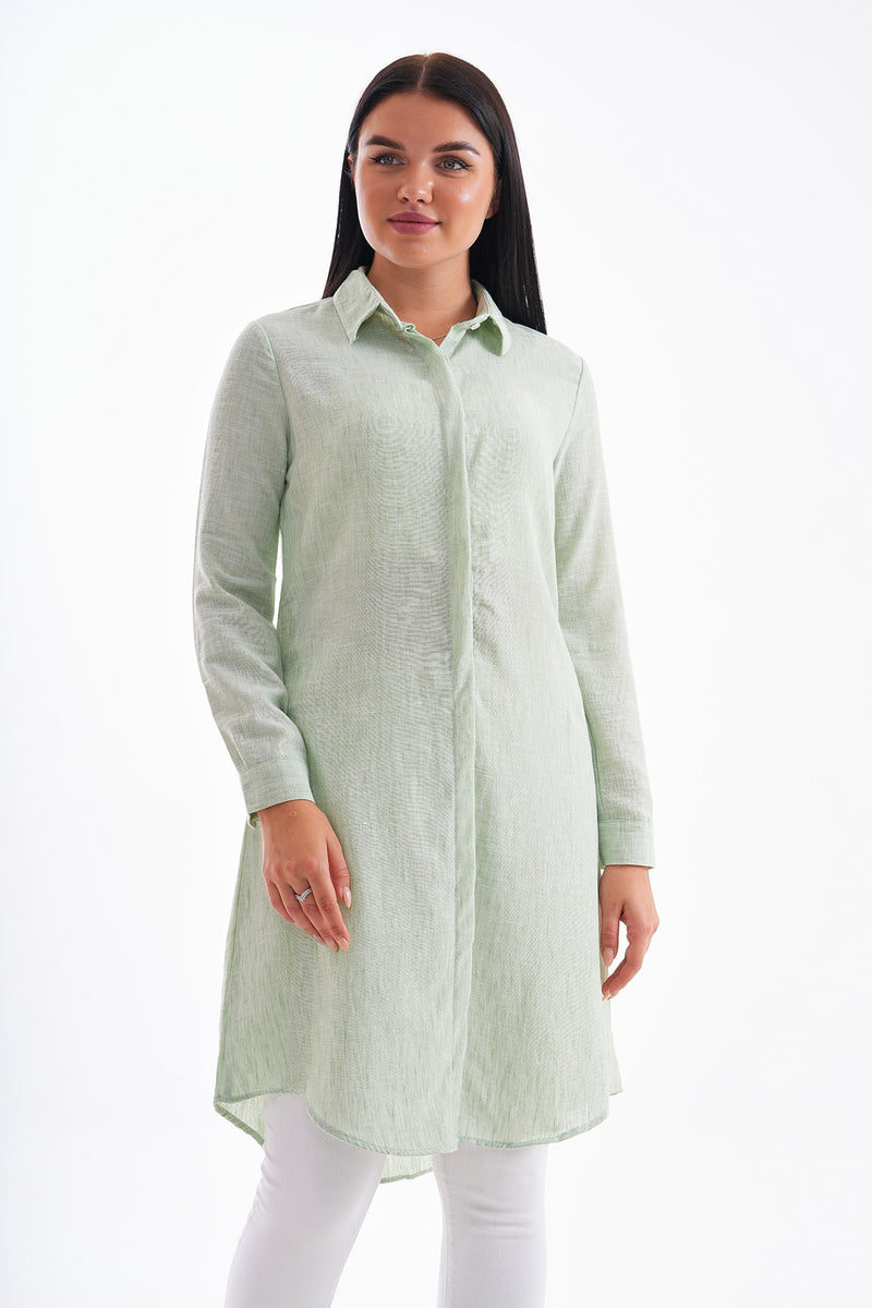 PL 301A Viscose Tunic Water Green