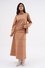 A&W Nervur Skirt Set Camel