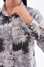 PL Abstract Viscose Tunic Gray