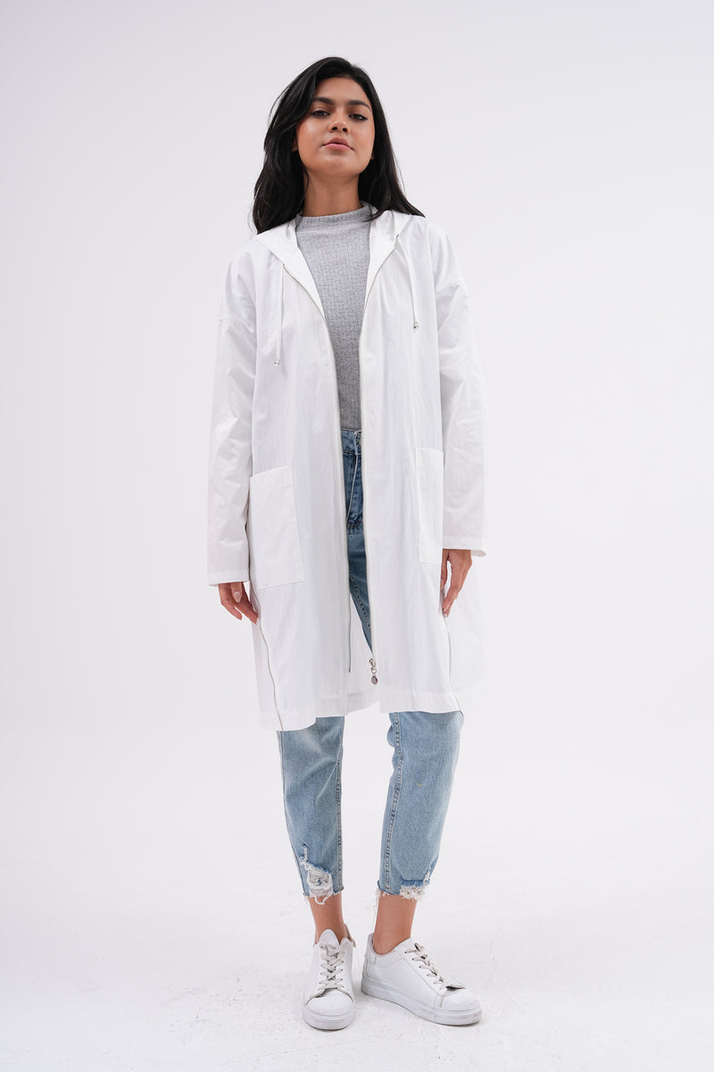 A&W Zipup&Hoodie Dtld Cape White