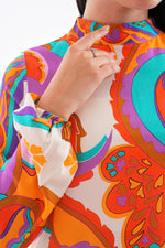 PL Flower Printed Dress Orange