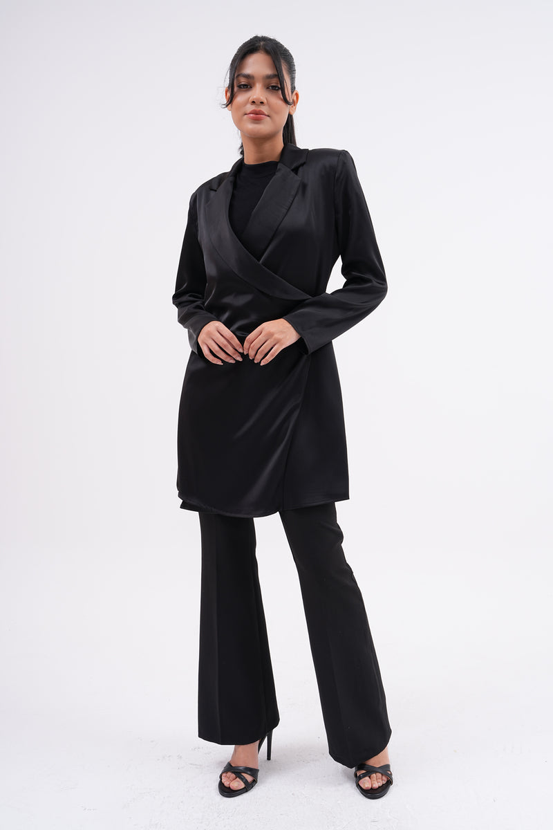 A&W Elegant Sateen Jacket Black