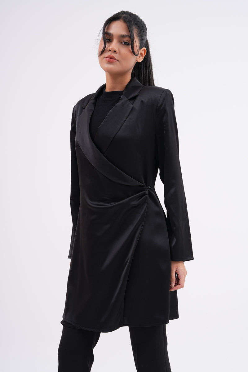 A&W Elegant Sateen Jacket Black