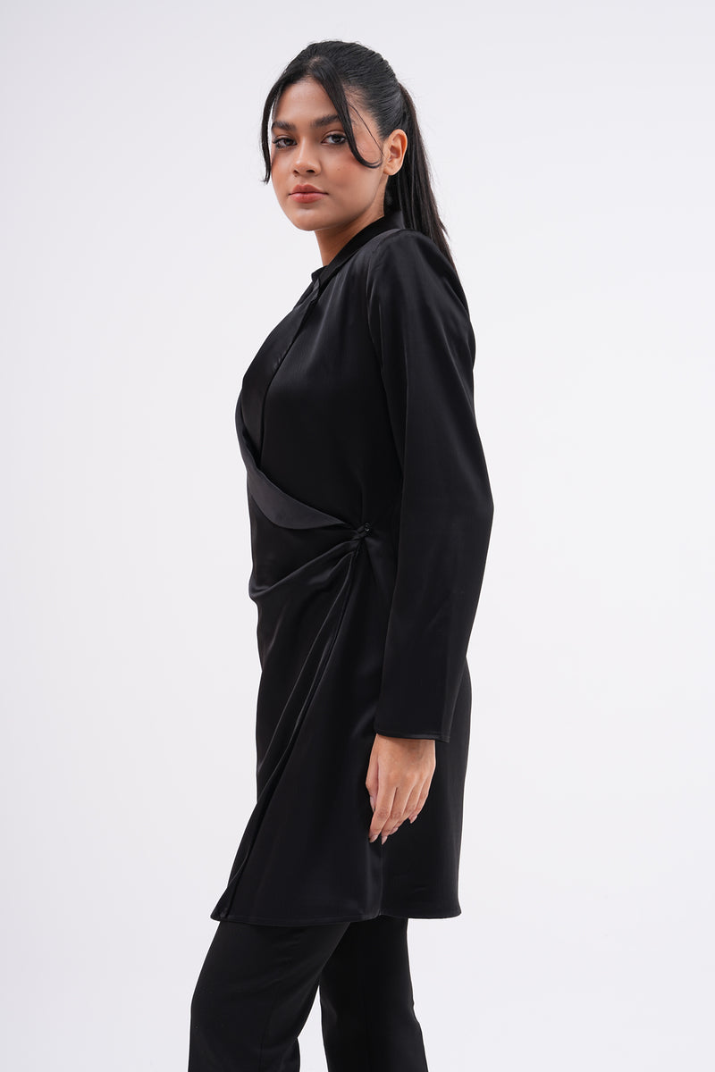 A&W Elegant Sateen Jacket Black