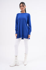 F&O Basic Mercerized Tunic Sax Blue