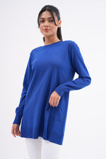 F&O Basic Mercerized Tunic Sax Blue