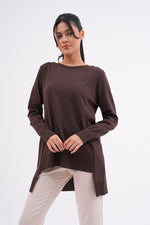 F&O Mercerized Short Tunic Brown