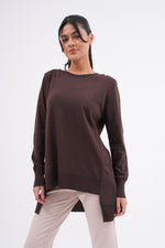 F&O Mercerized Short Tunic Brown