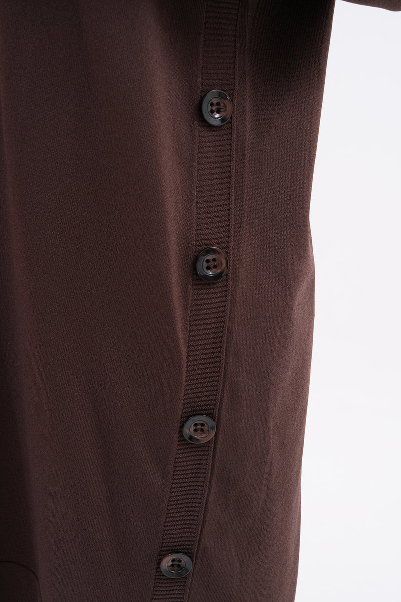 F&O Side Button Mercerized Set Brown