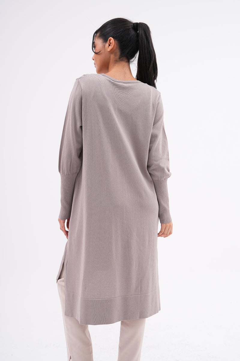 F&O Zigzag Mercerized Tunic Earth Color