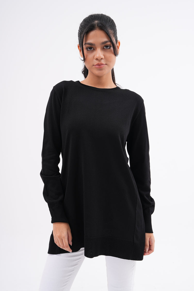 F&O Basic Mercerized Tunic Black